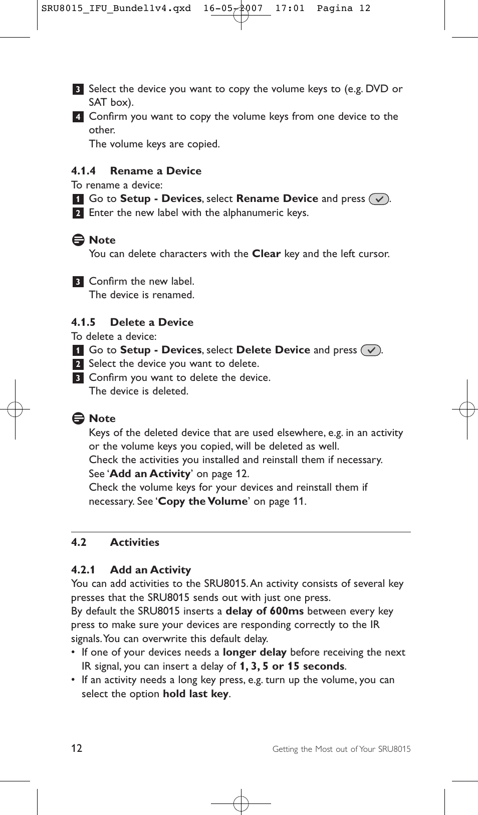 Philips SRU8015 User Manual | Page 12 / 112