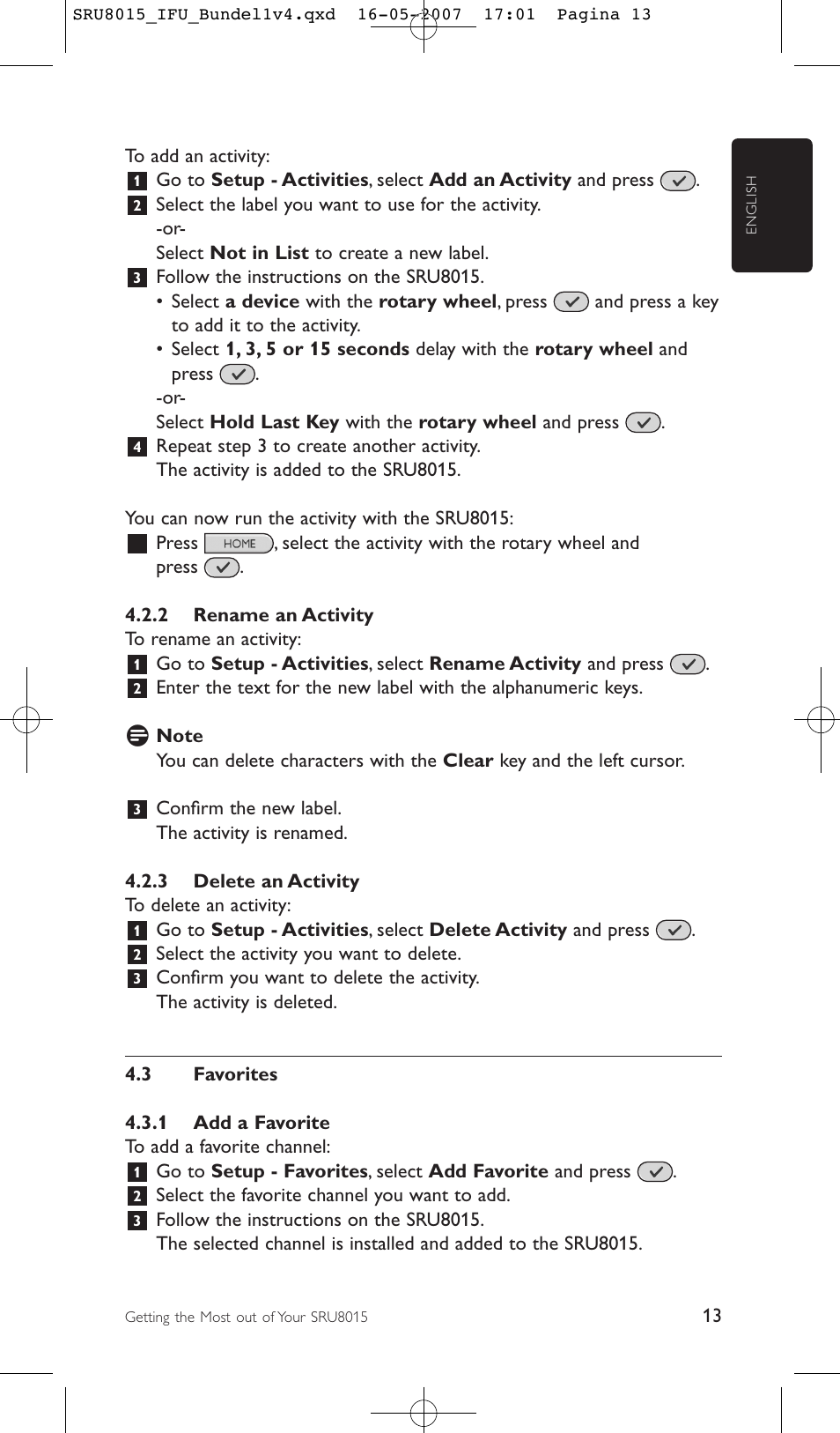 Philips SRU8015 User Manual | Page 13 / 112