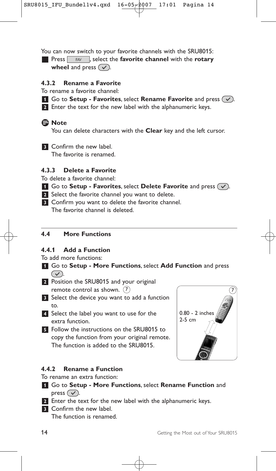 Philips SRU8015 User Manual | Page 14 / 112