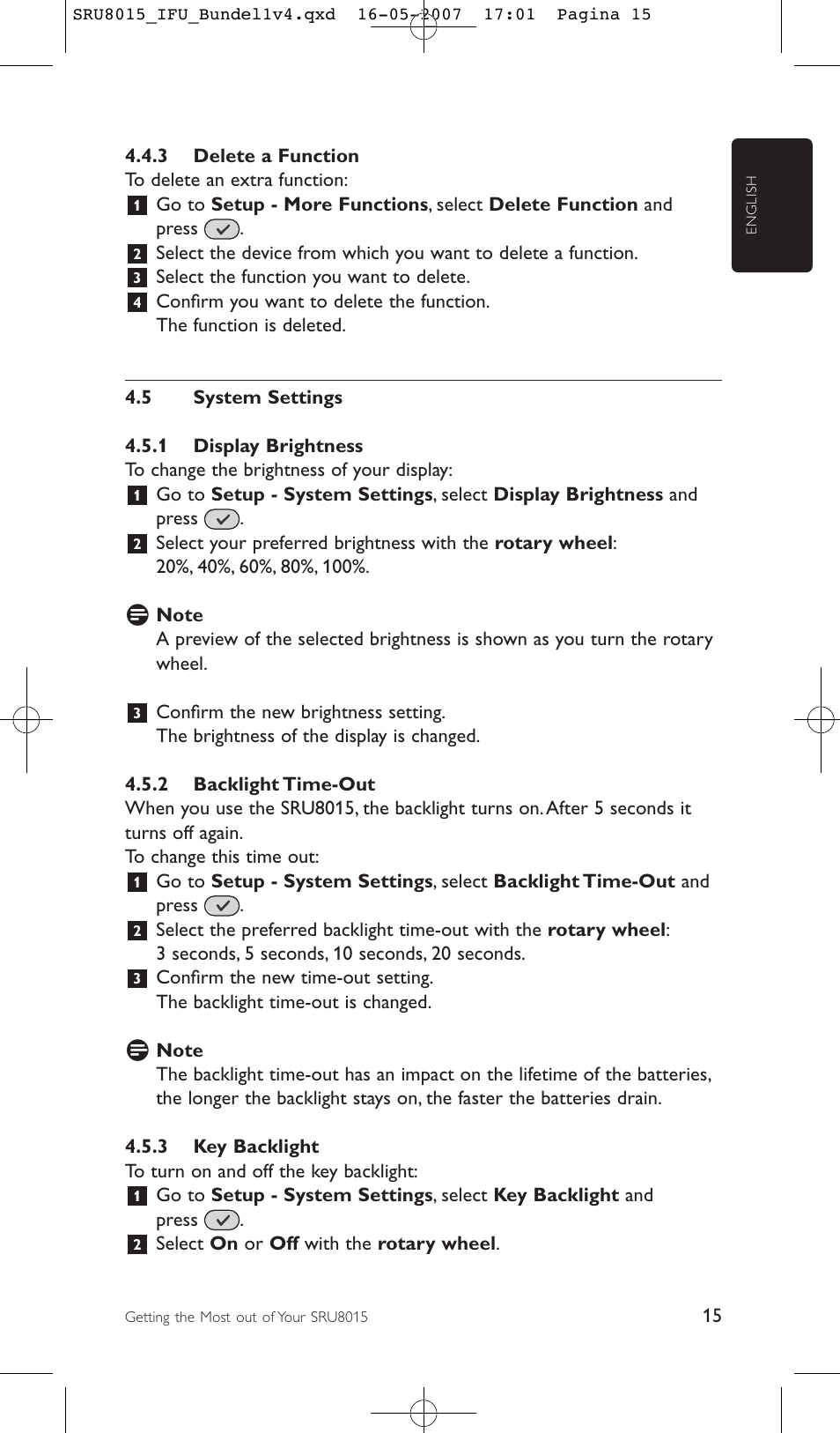 Philips SRU8015 User Manual | Page 15 / 112