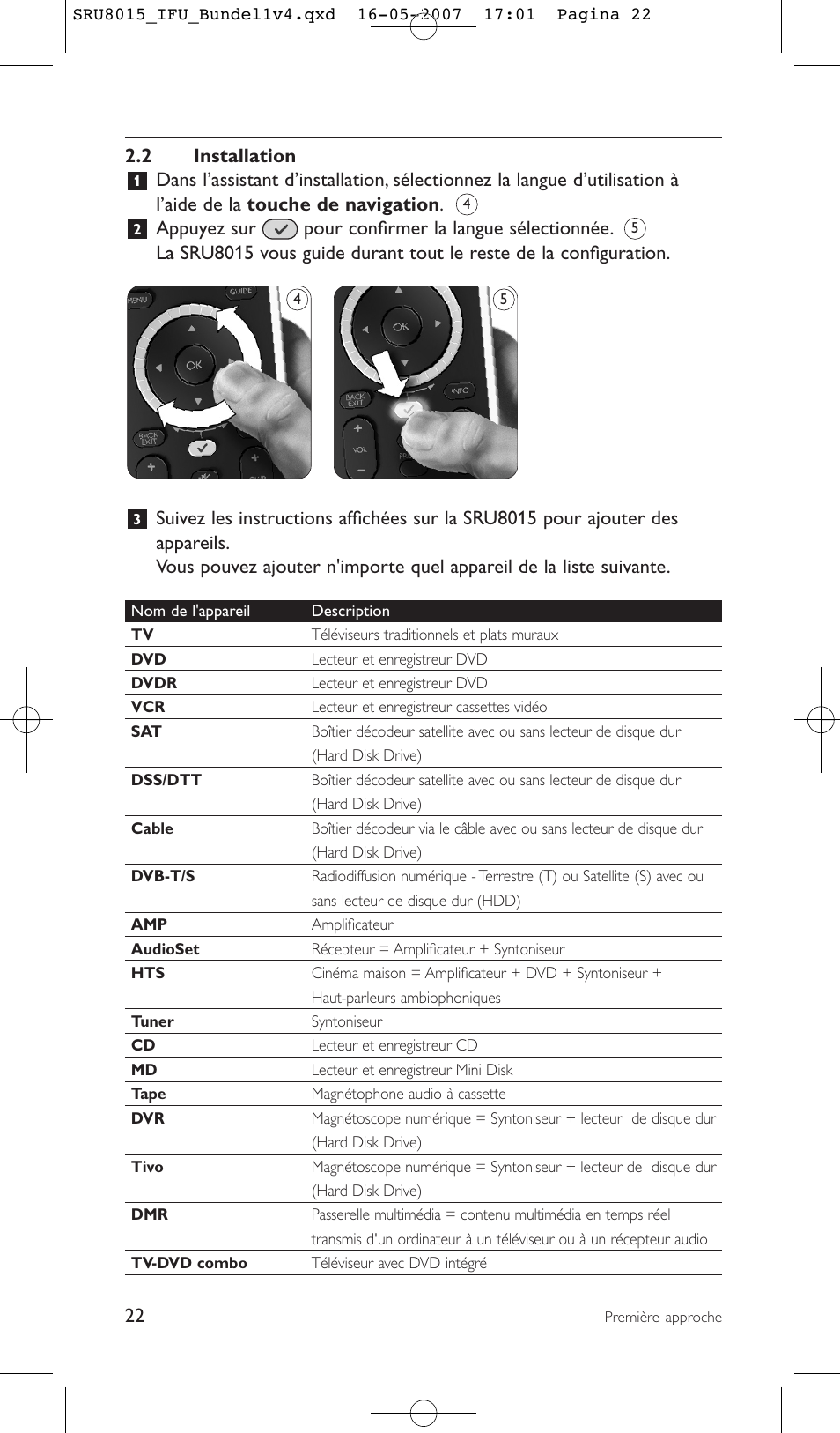 2 installation | Philips SRU8015 User Manual | Page 22 / 112