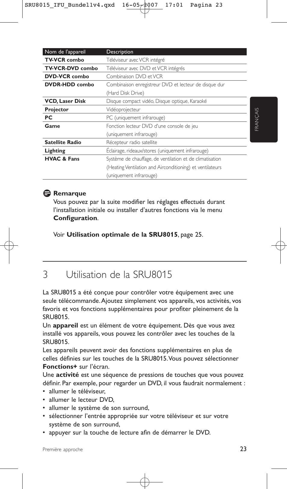 Philips SRU8015 User Manual | Page 23 / 112