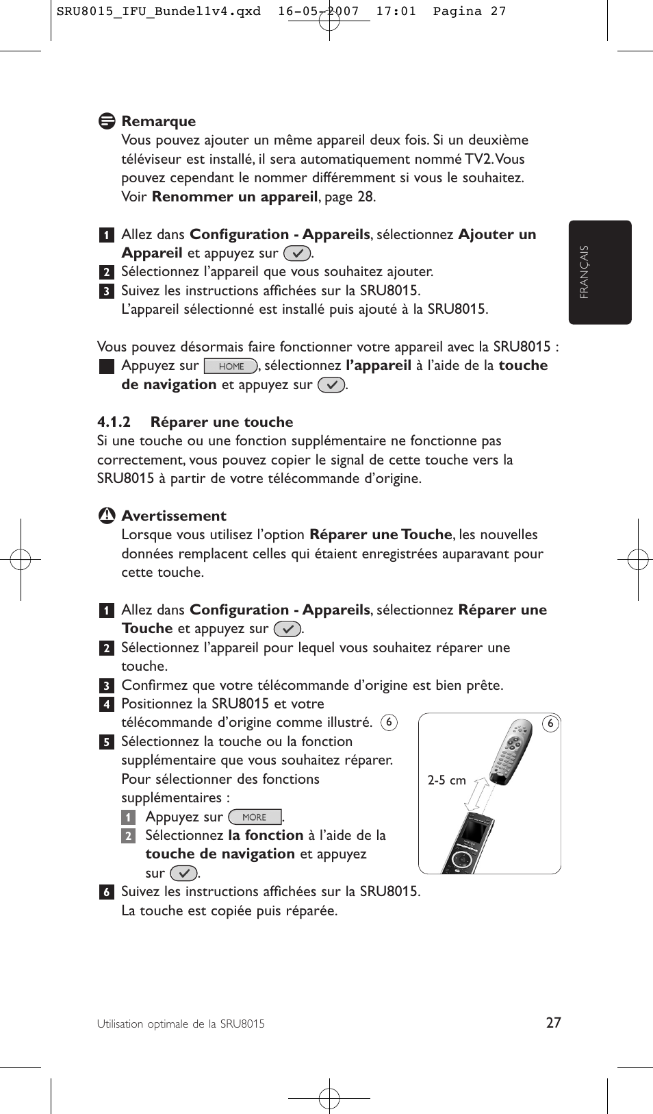 Philips SRU8015 User Manual | Page 27 / 112