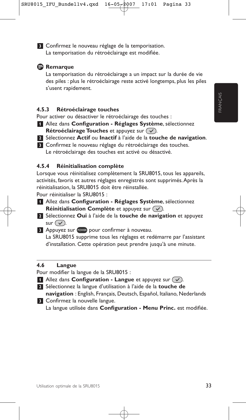 Philips SRU8015 User Manual | Page 33 / 112