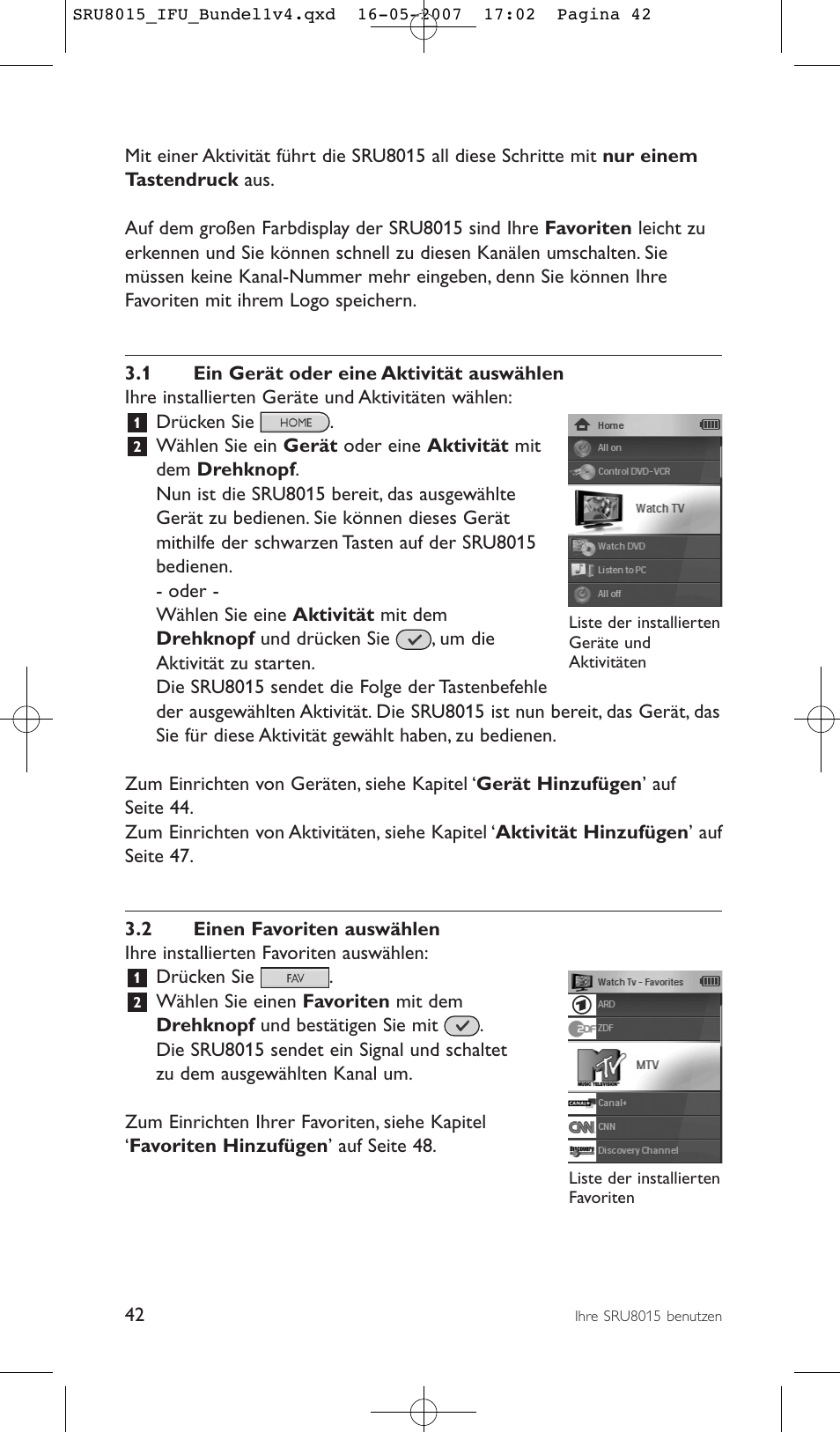 Philips SRU8015 User Manual | Page 42 / 112