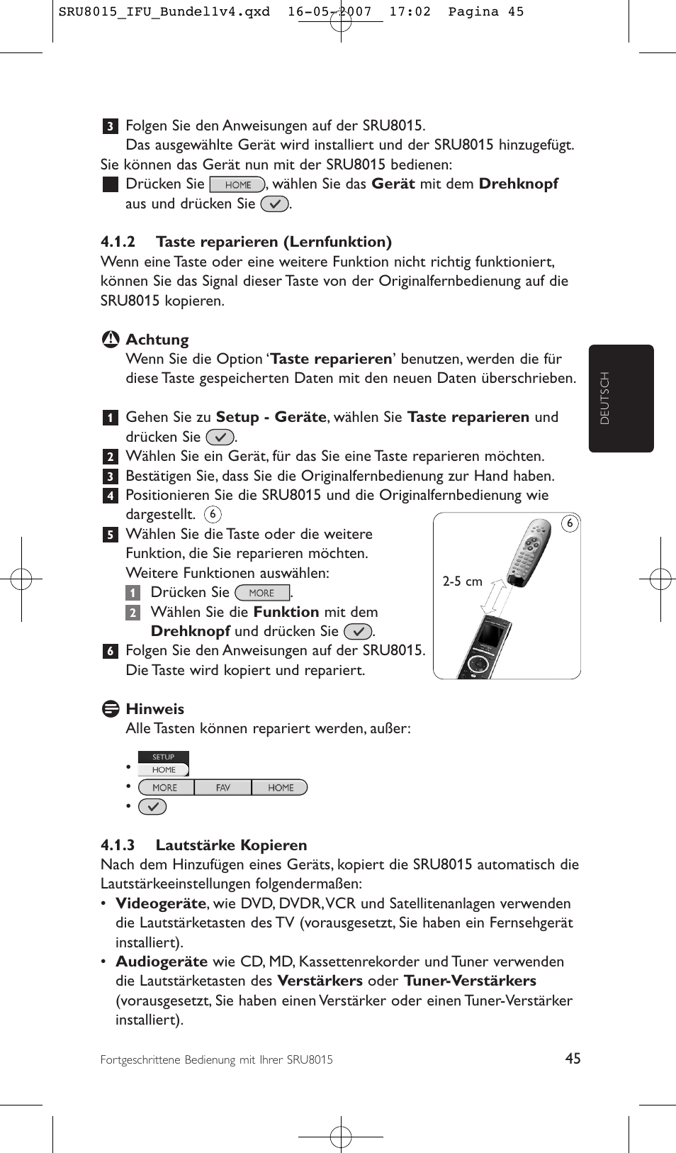 Philips SRU8015 User Manual | Page 45 / 112