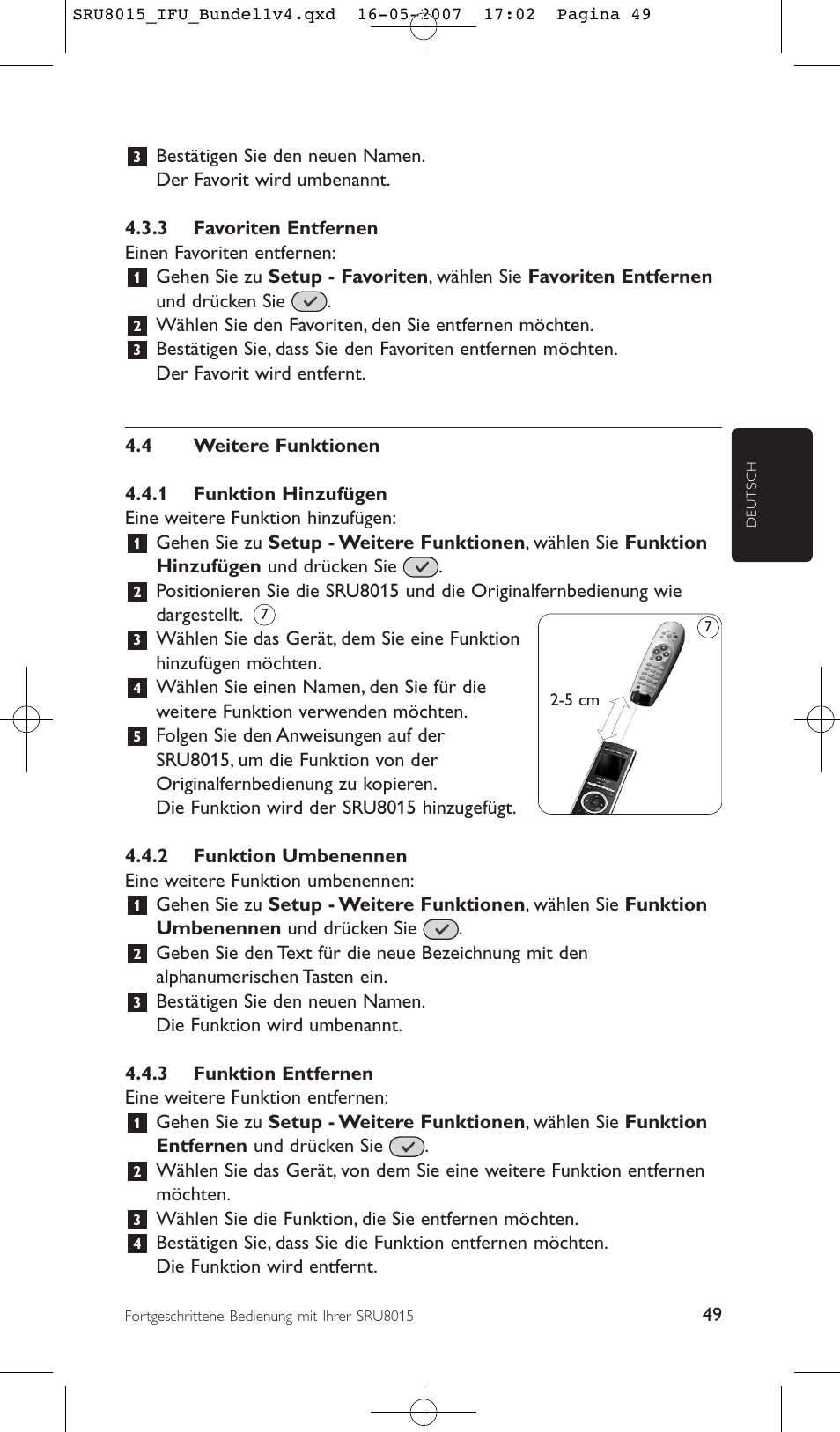 Philips SRU8015 User Manual | Page 49 / 112