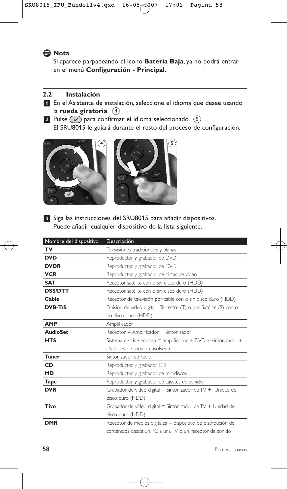 Philips SRU8015 User Manual | Page 58 / 112