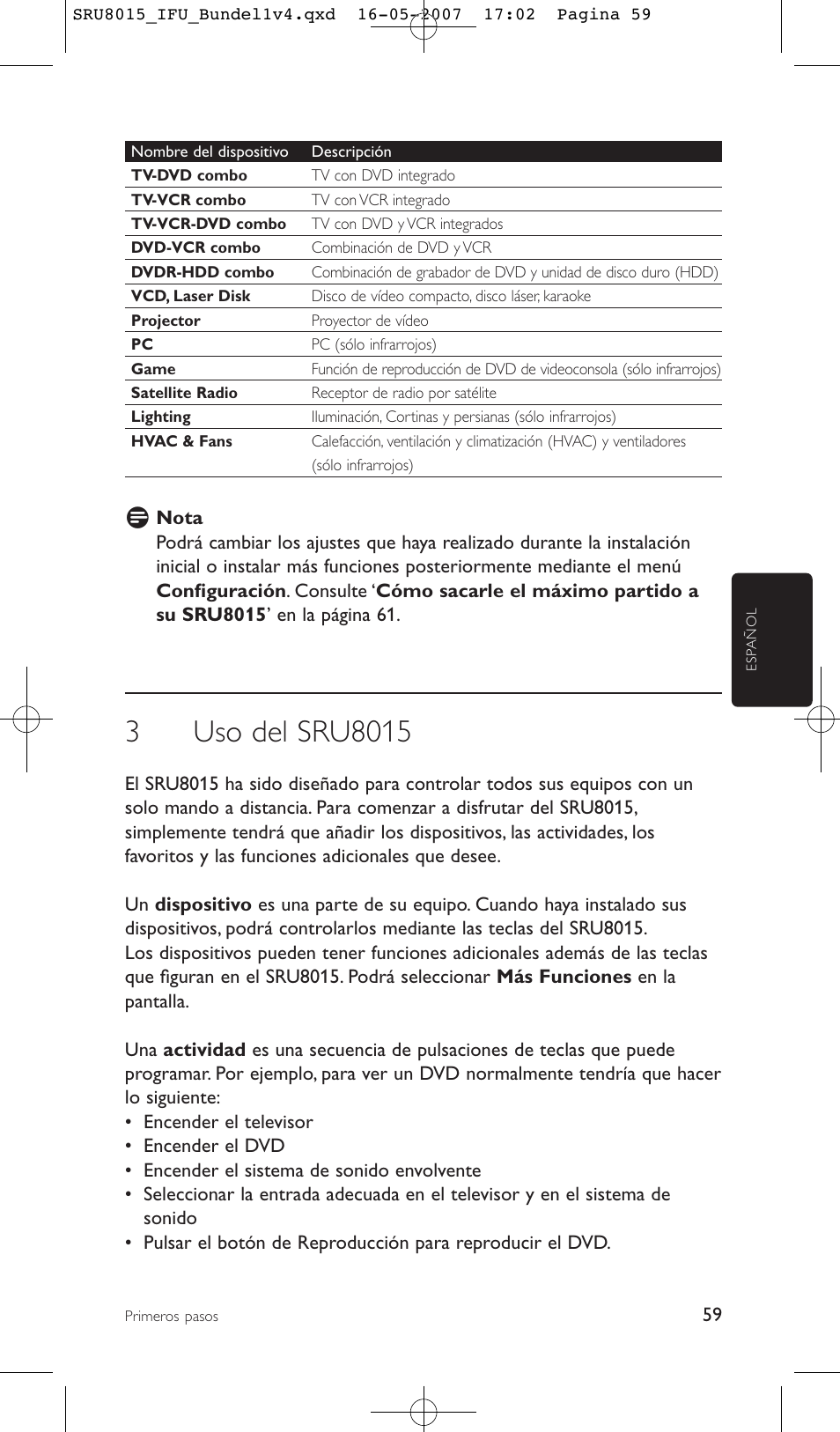 Philips SRU8015 User Manual | Page 59 / 112