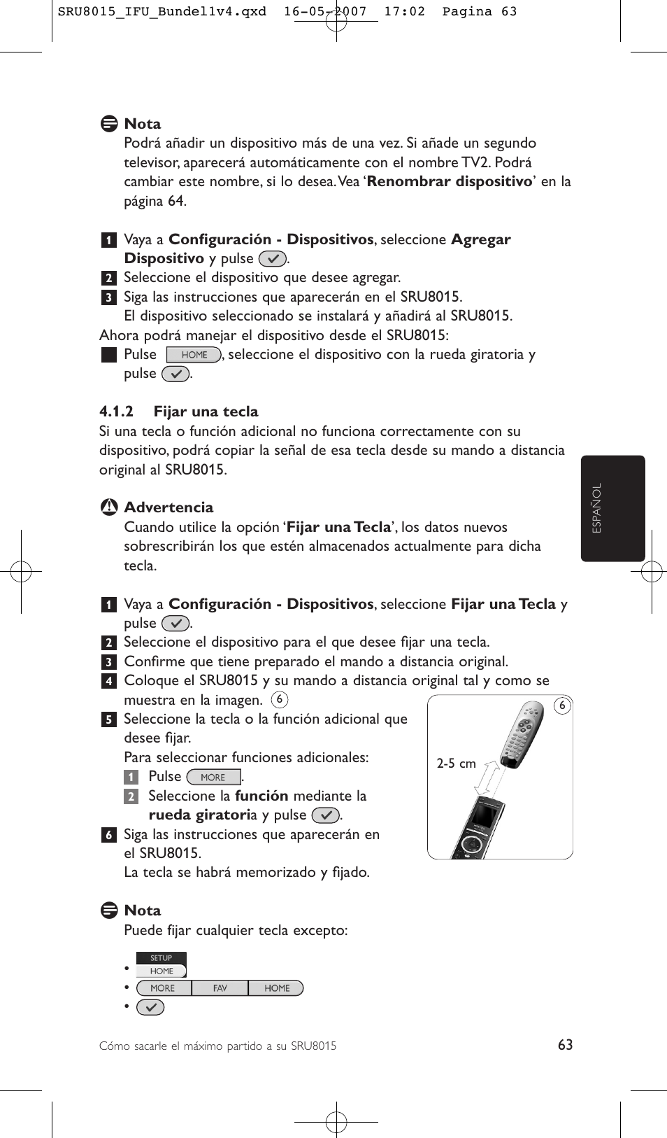 Philips SRU8015 User Manual | Page 63 / 112