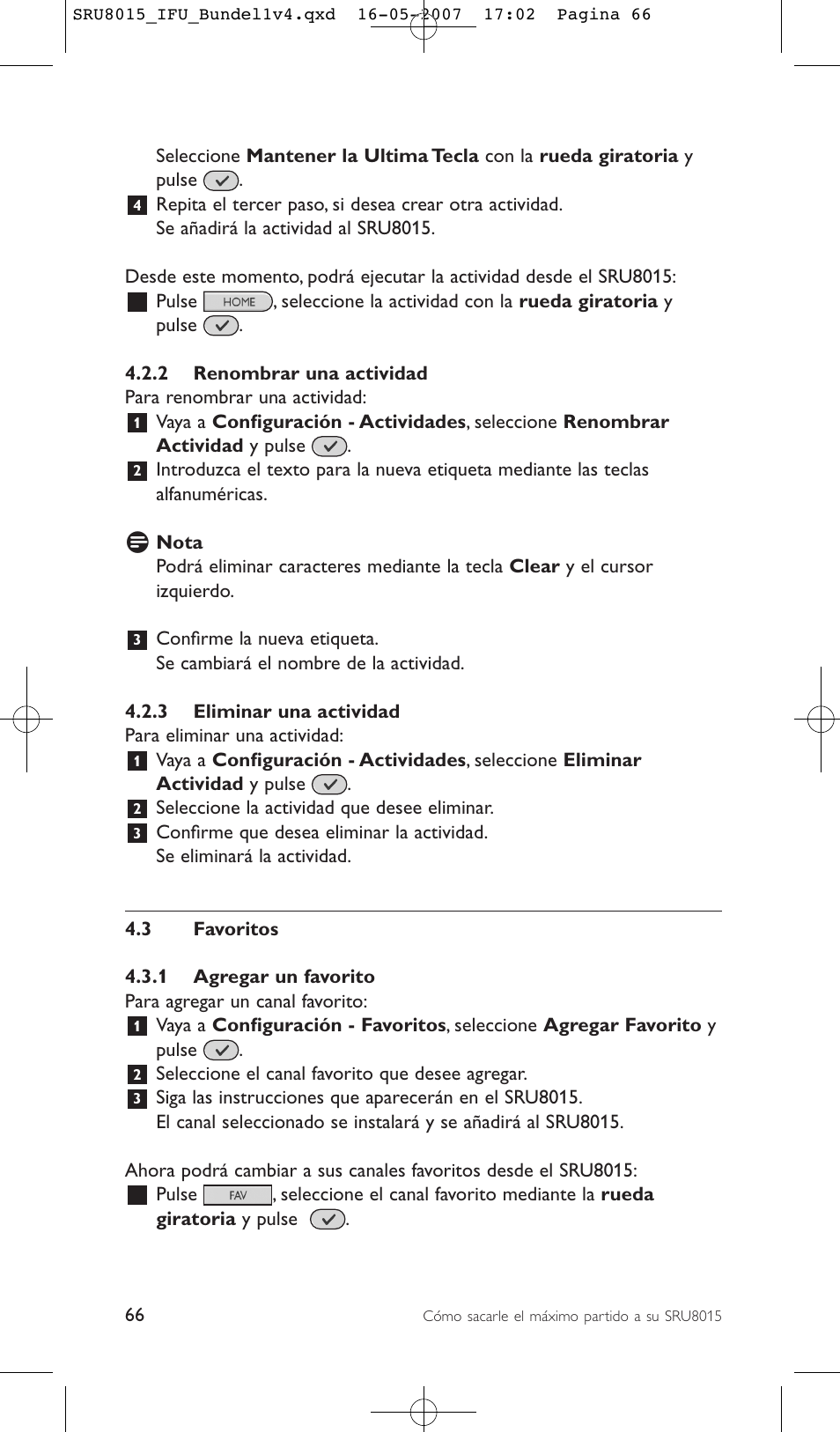Philips SRU8015 User Manual | Page 66 / 112