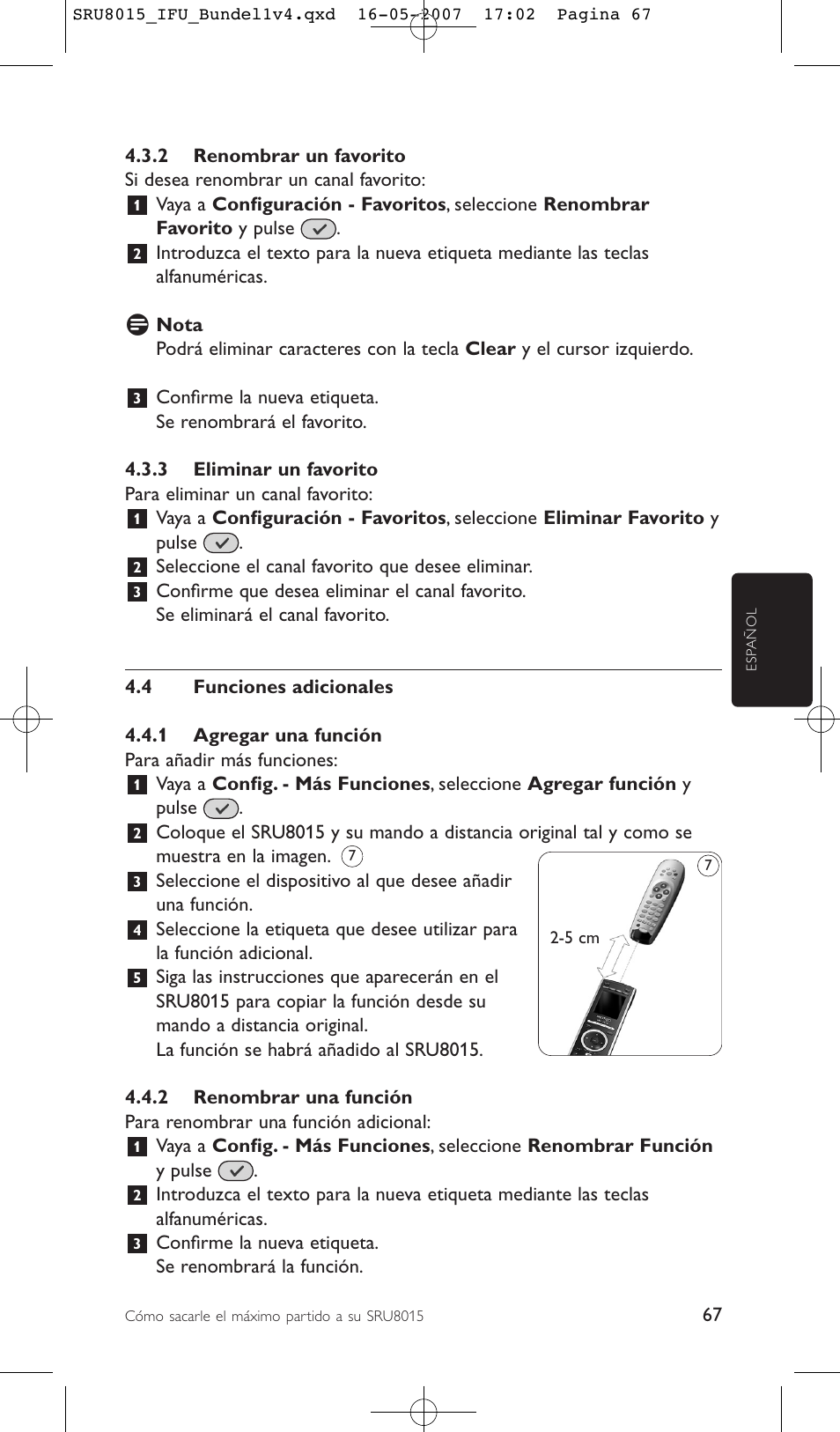 Philips SRU8015 User Manual | Page 67 / 112