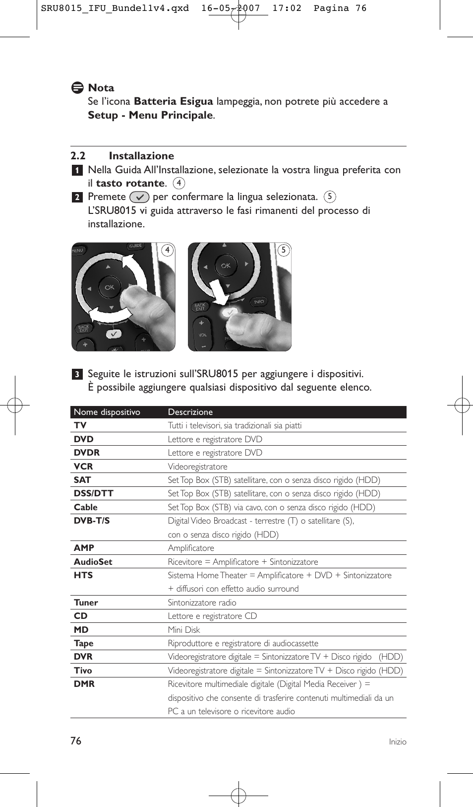 Philips SRU8015 User Manual | Page 76 / 112