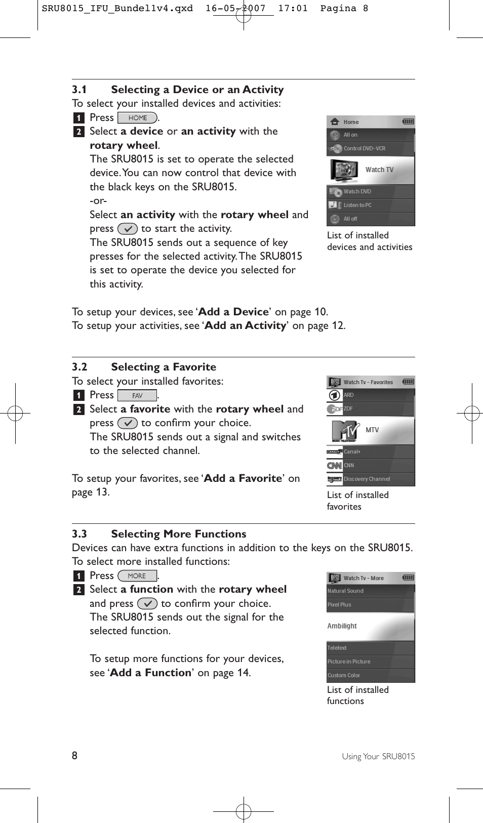 Philips SRU8015 User Manual | Page 8 / 112