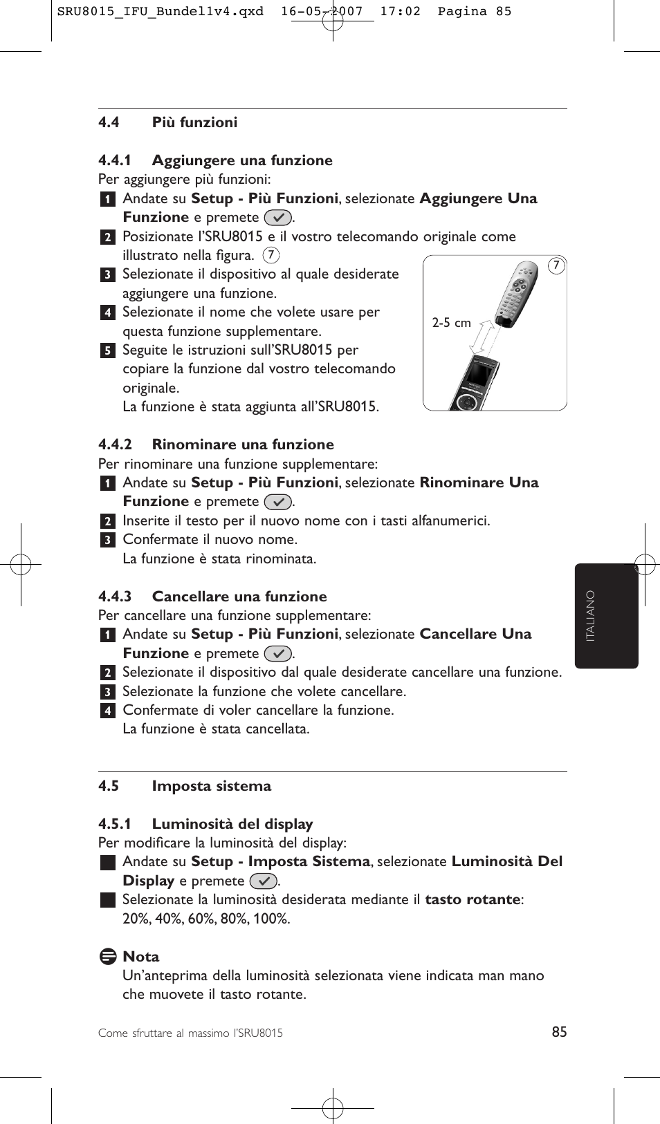 Philips SRU8015 User Manual | Page 85 / 112