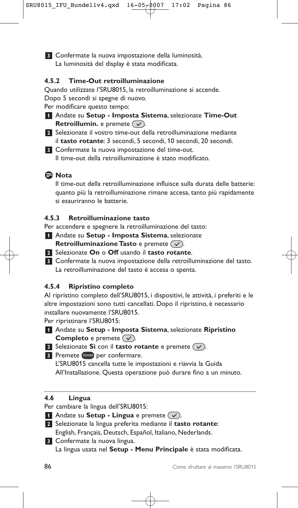 Philips SRU8015 User Manual | Page 86 / 112