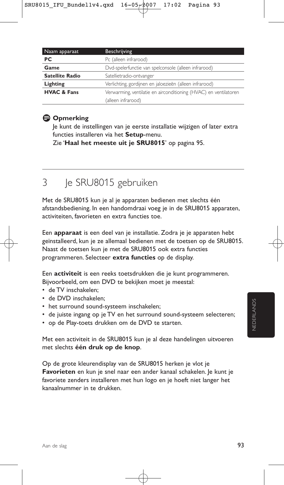 Philips SRU8015 User Manual | Page 93 / 112