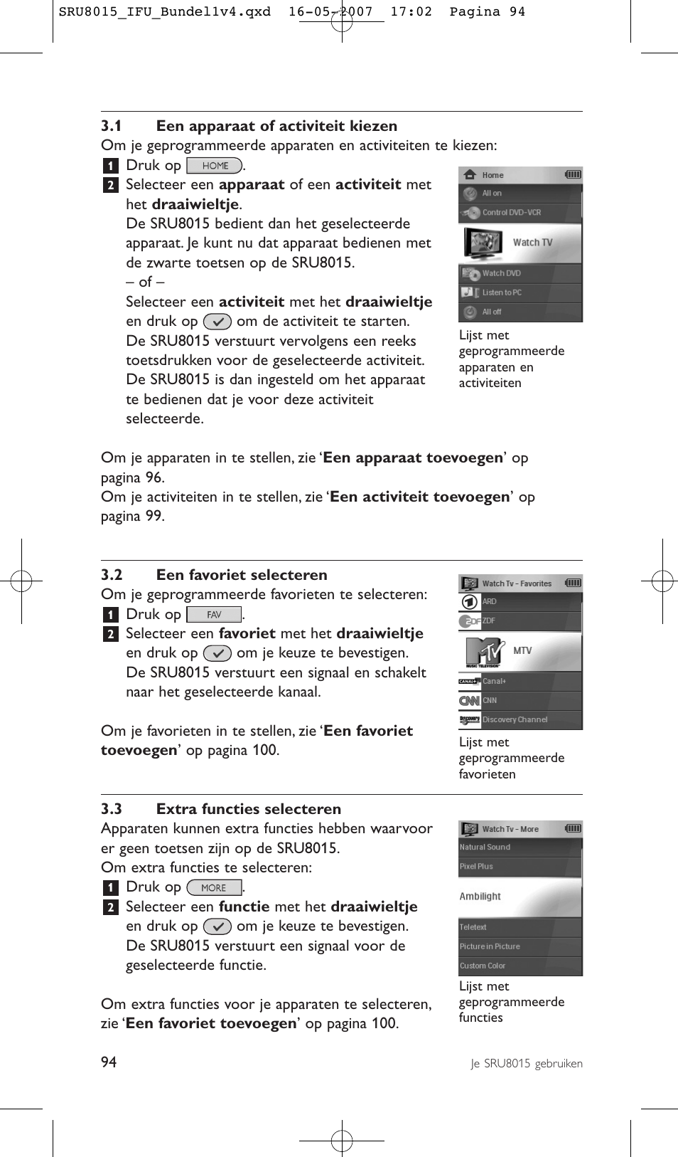 Philips SRU8015 User Manual | Page 94 / 112