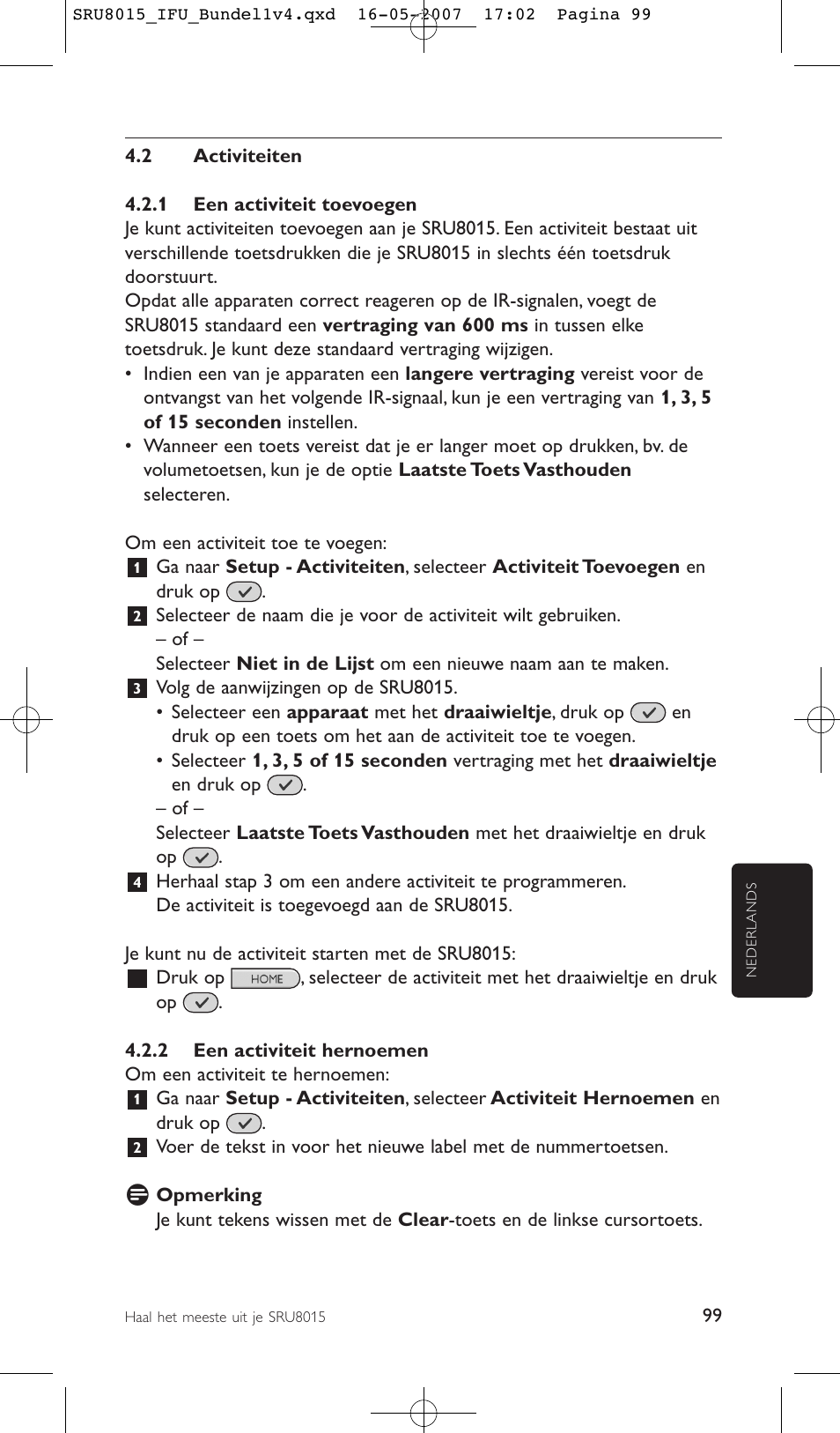 Philips SRU8015 User Manual | Page 99 / 112