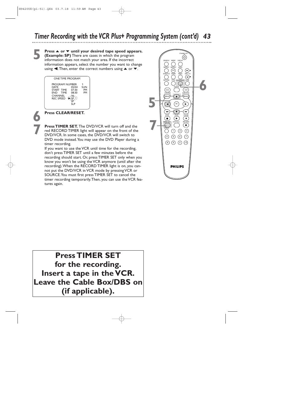 Philips DVD750VR/17 User Manual | Page 43 / 84