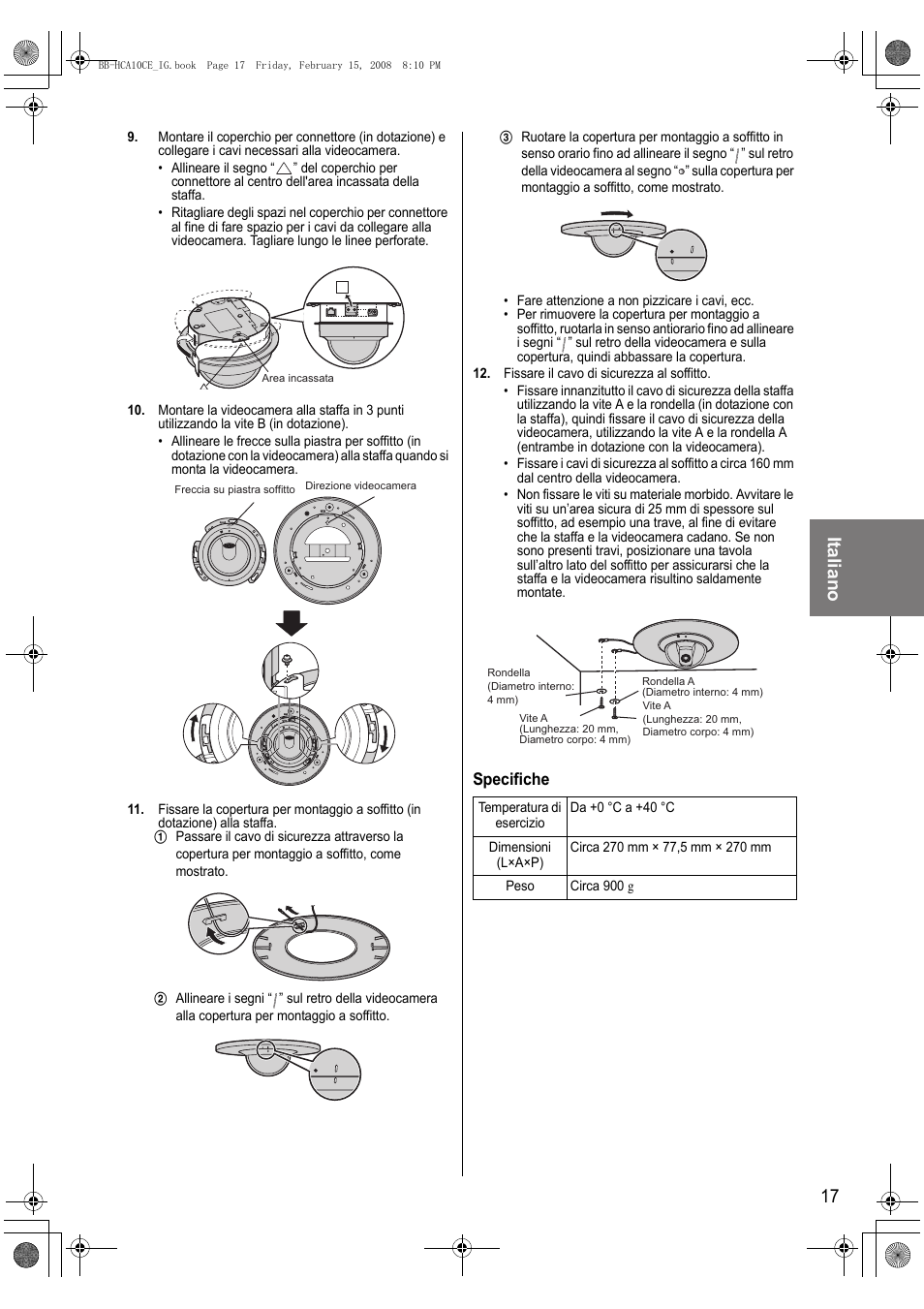 Italiano 17 | Philips BB-HCA10CE User Manual | Page 17 / 36