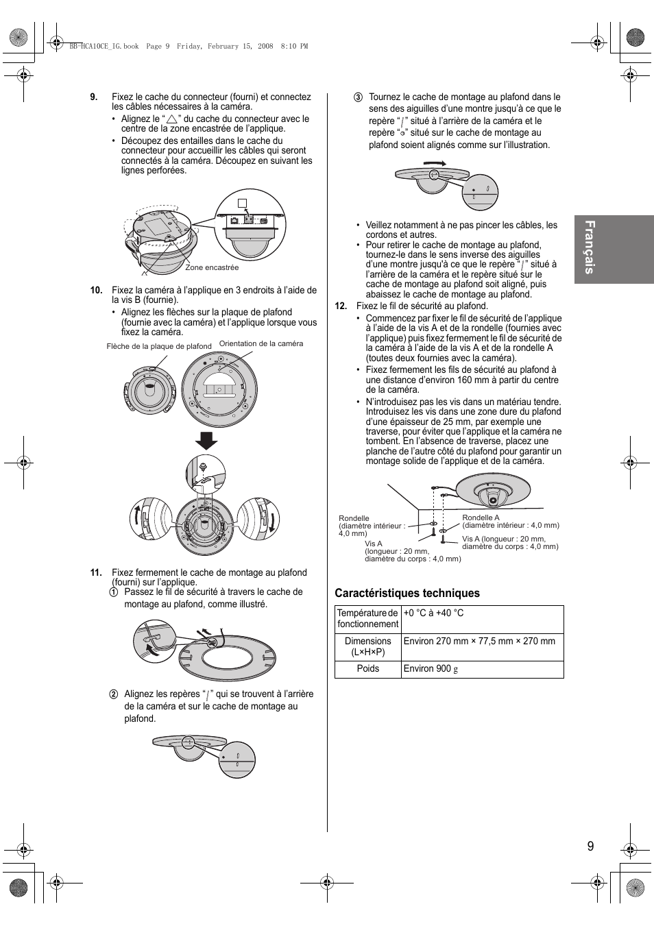 Français 9 | Philips BB-HCA10CE User Manual | Page 9 / 36