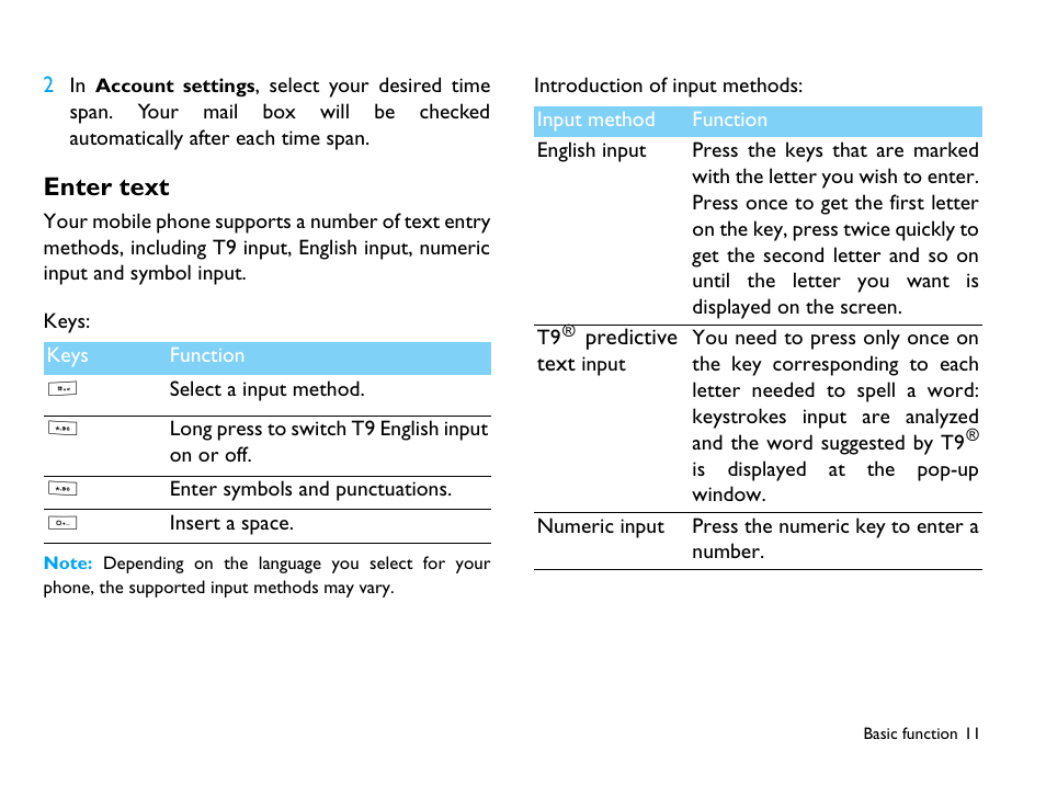 Enter text | Philips CTX503WHT/00 User Manual | Page 12 / 34
