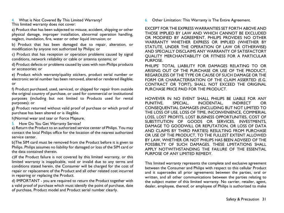 Philips CTX503WHT/00 User Manual | Page 32 / 34