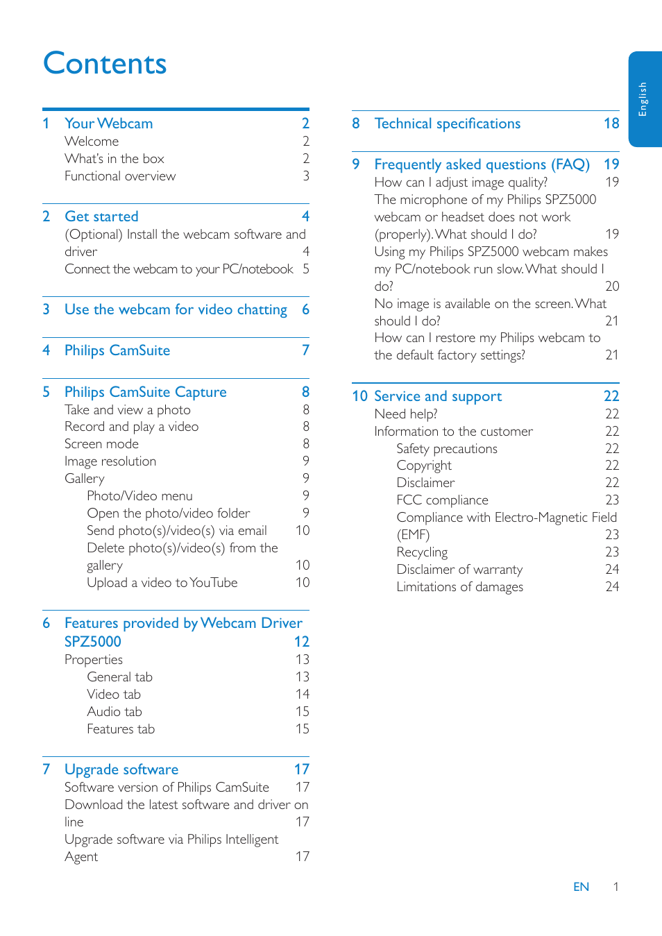 Philips SPZ5000 User Manual | Page 2 / 26