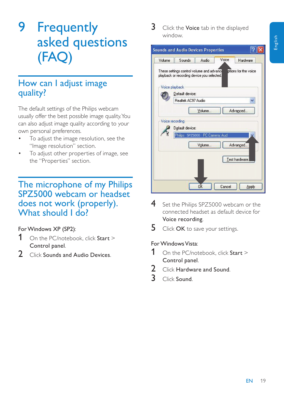 9 frequently asked questions (faq) | Philips SPZ5000 User Manual | Page 20 / 26