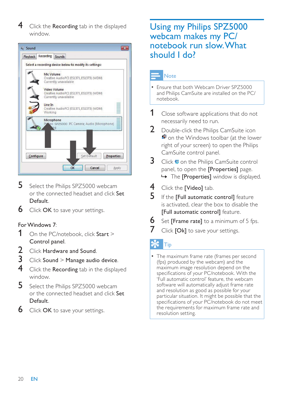 Philips SPZ5000 User Manual | Page 21 / 26