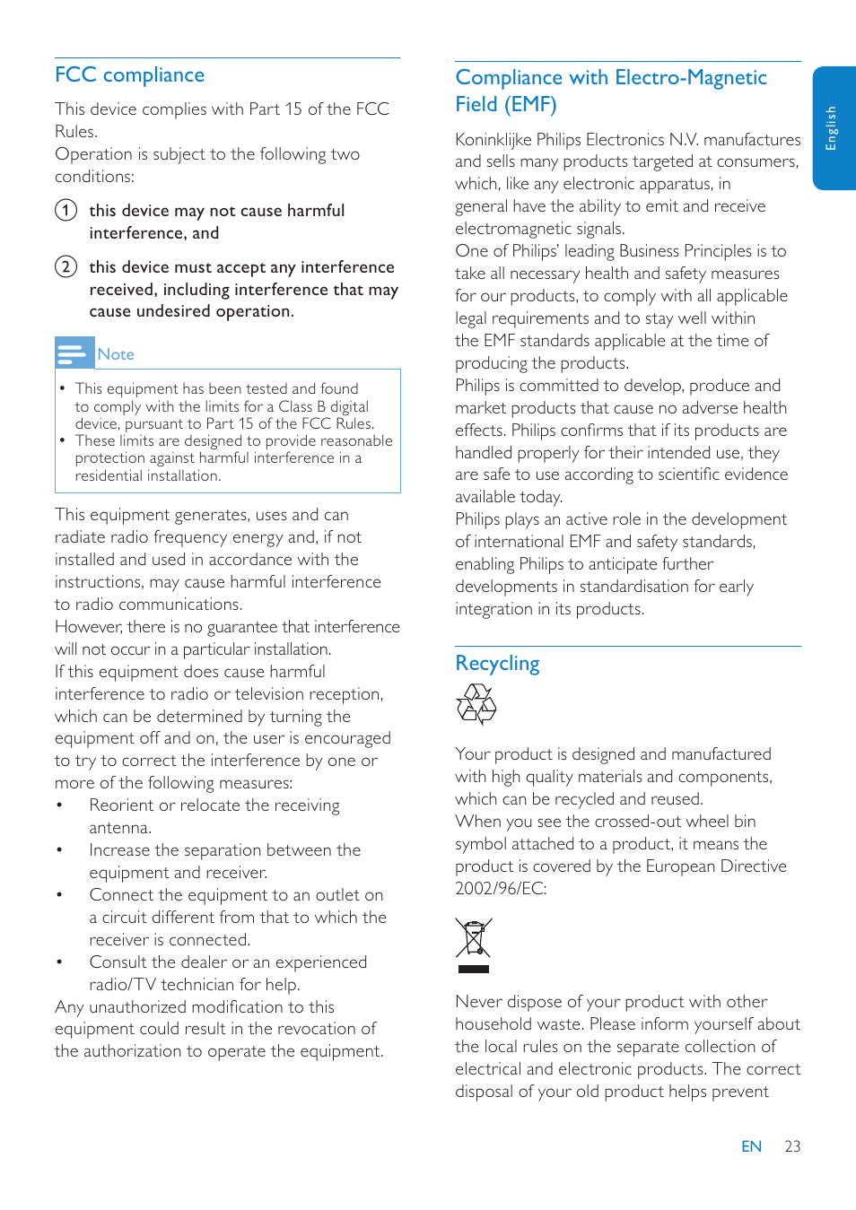 Philips SPZ5000 User Manual | Page 24 / 26