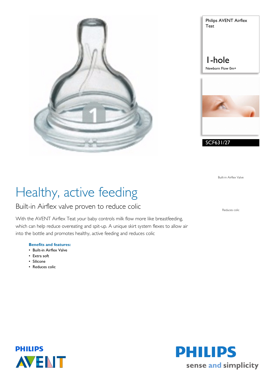Philips AVENT SCF631/27 User Manual | 2 pages