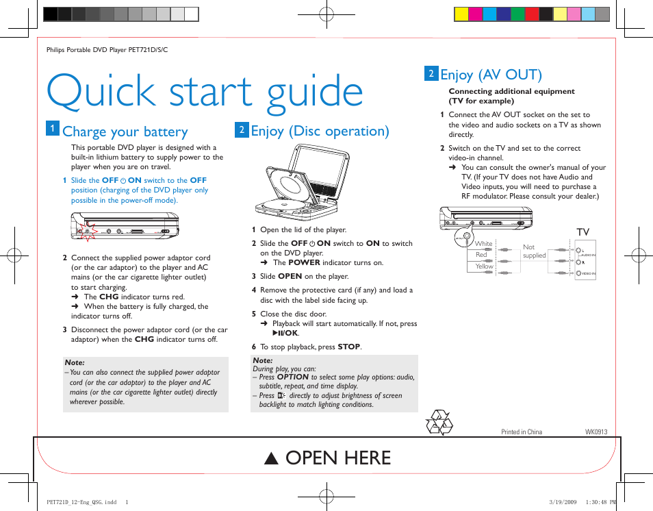 Philips PET721S User Manual | 1 page