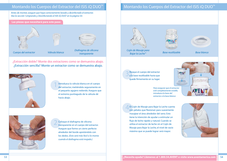 Montando los cuerpos del extractor del isis iq duo | Philips SCF294/02 User Manual | Page 28 / 34