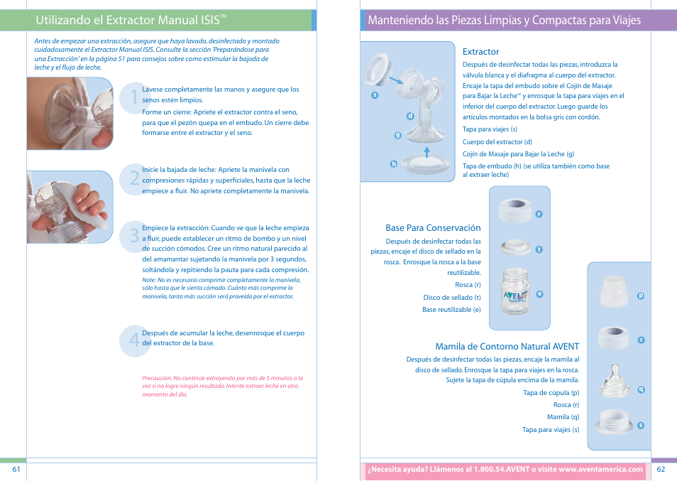 Utilizando el extractor manual isis | Philips SCF294/02 User Manual | Page 32 / 34