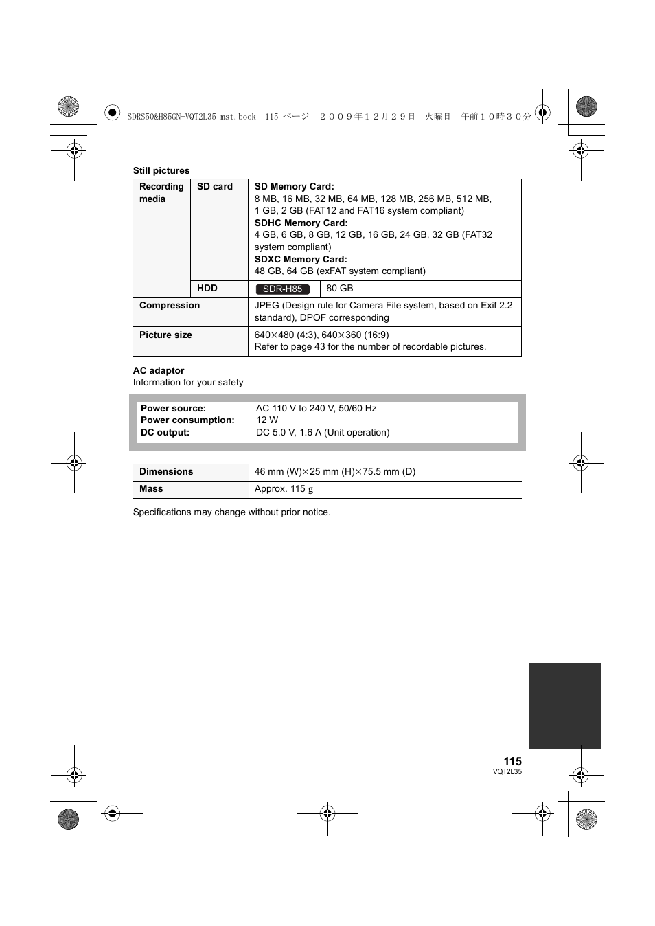 Philips SDR-S50 User Manual | Page 115 / 116