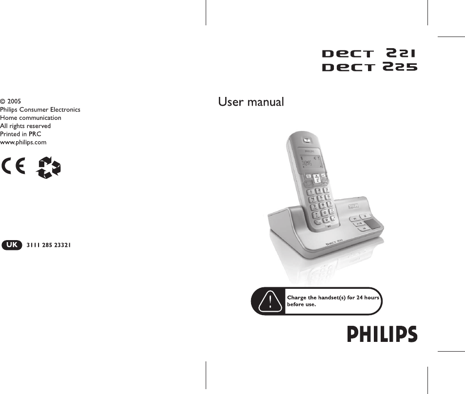 Philips DECT 221 User Manual | 35 pages