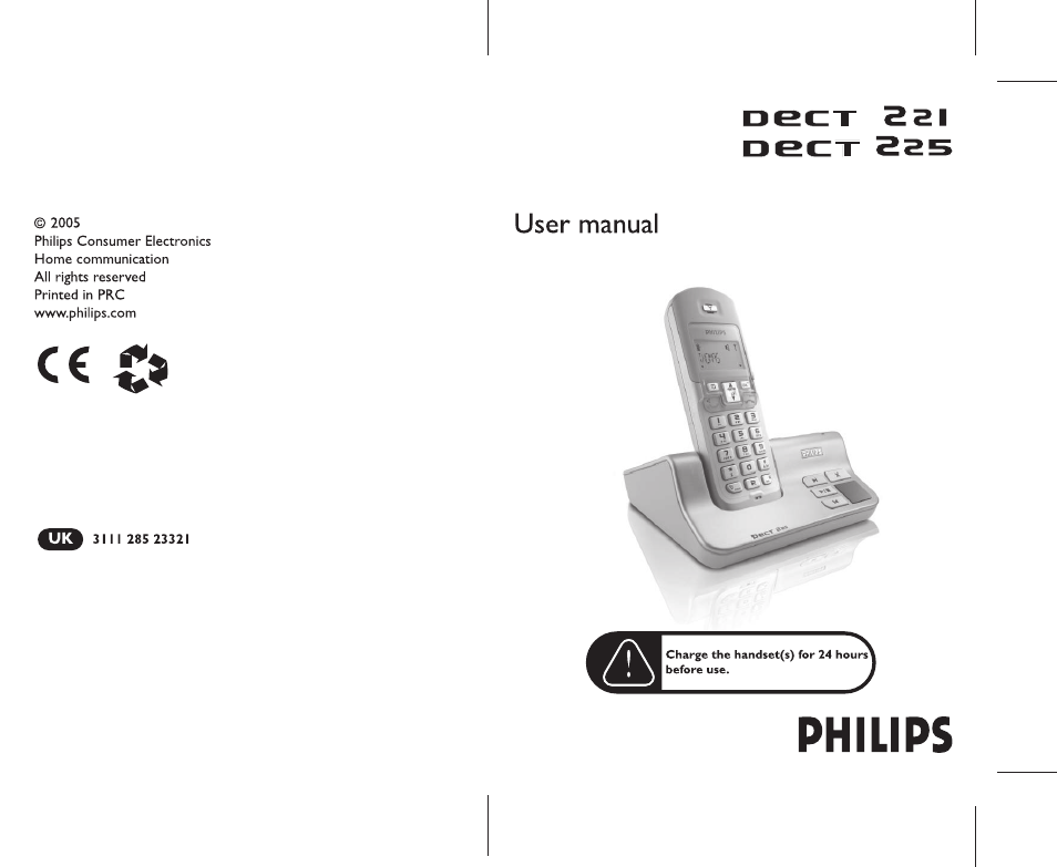 Philips DECT 221 User Manual | Page 35 / 35