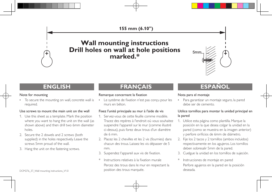 Philips DCM276 User Manual | 1 page