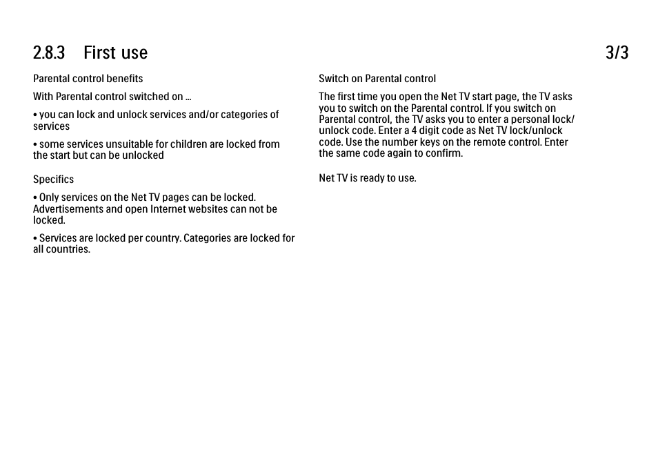 3 first use 3/3 | Philips 32PFL9604H User Manual | Page 102 / 263