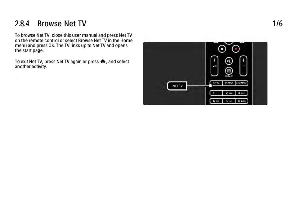 4 browse net tv, 4 browse net tv 1/6 | Philips 32PFL9604H User Manual | Page 103 / 263