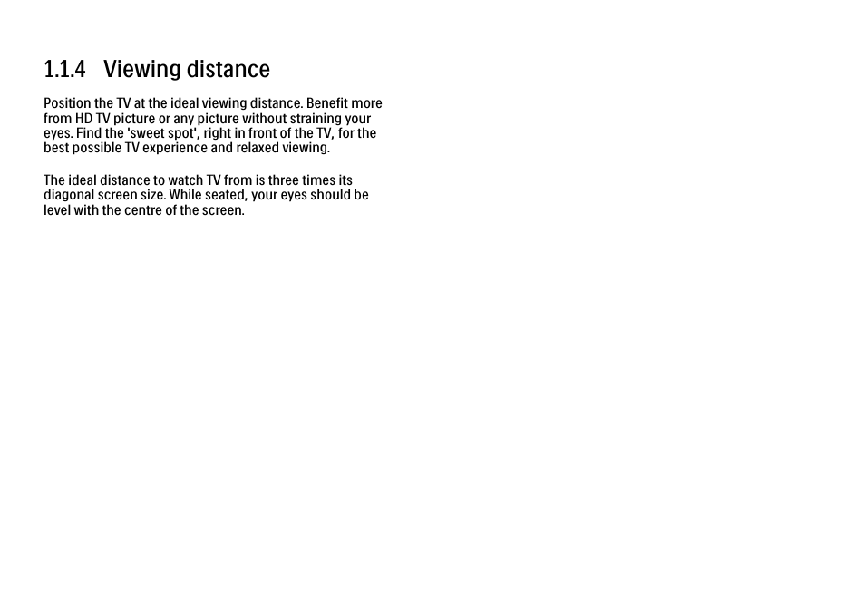 4 viewing distance | Philips 32PFL9604H User Manual | Page 11 / 263