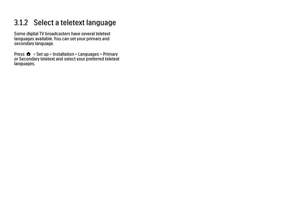 2 select a language, 2 select a teletext language | Philips 32PFL9604H User Manual | Page 115 / 263