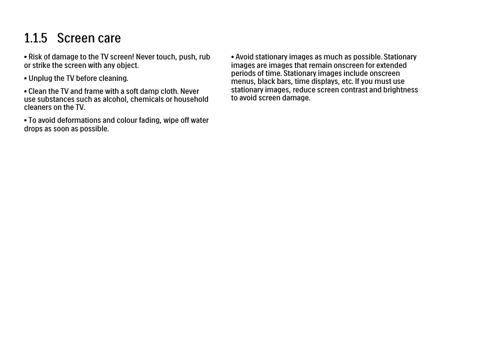 5 screen care | Philips 32PFL9604H User Manual | Page 12 / 263