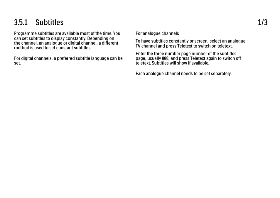 5 subtitles and languages, 1 subtitles, 1 subtitles 1/3 | Philips 32PFL9604H User Manual | Page 132 / 263