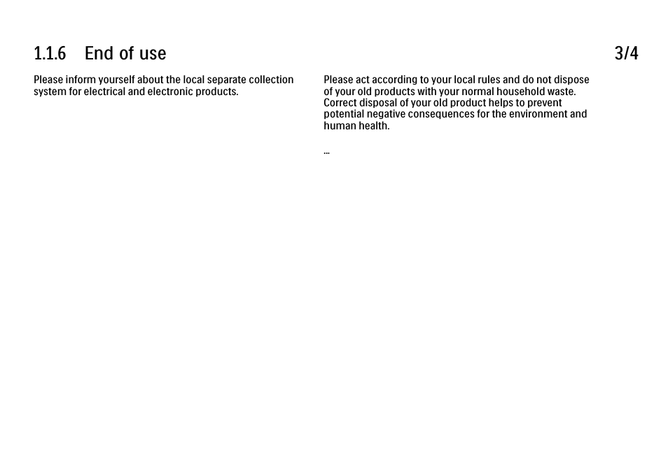 6 end of use 3/4 | Philips 32PFL9604H User Manual | Page 15 / 263