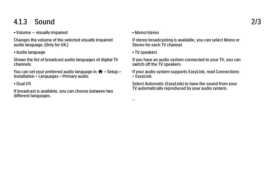 3 sound 2/3 | Philips 32PFL9604H User Manual | Page 151 / 263