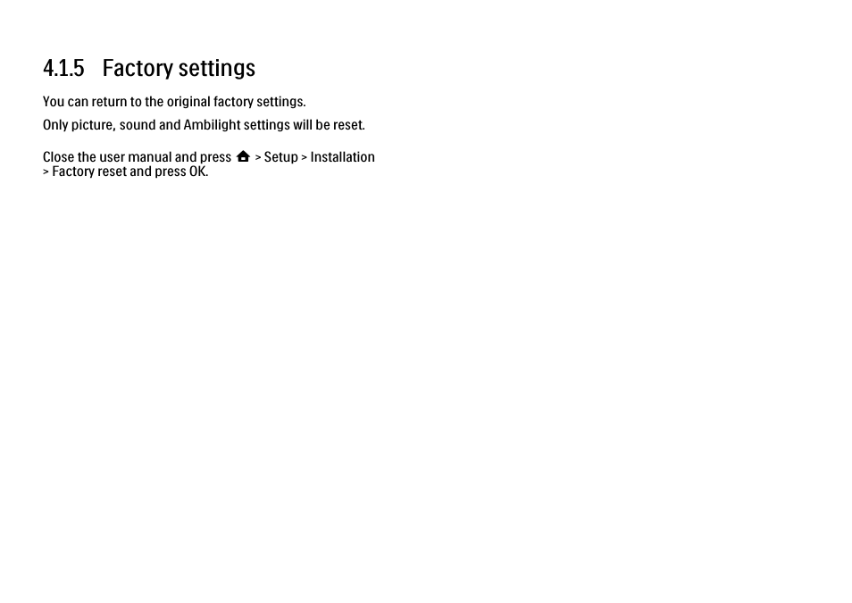 5 factory settings | Philips 32PFL9604H User Manual | Page 154 / 263