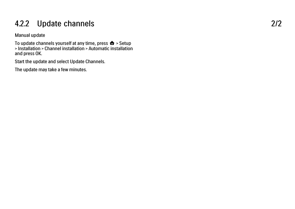 2 update channels 2/2 | Philips 32PFL9604H User Manual | Page 158 / 263